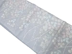 紗　萩模様織り出し　袋帯